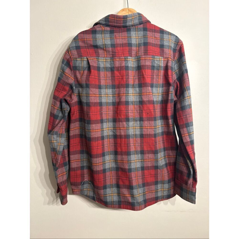 Lee Cabernet Plaid Flannel Lined Thermal Button Up Shirt Jacket Size Medium NWT - Picture 2 of 4